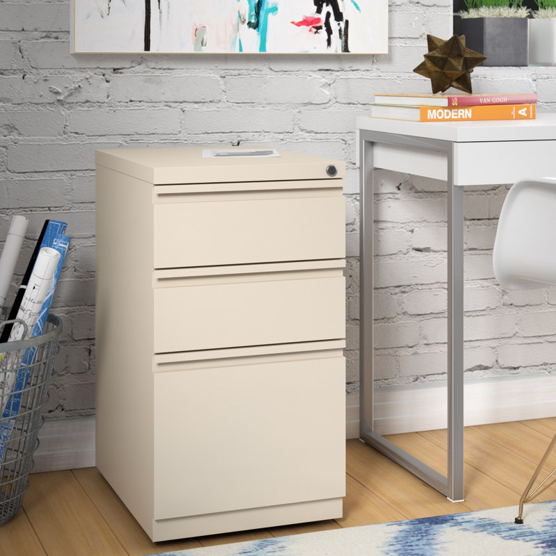 Brayden Studio Mckamey 3 Drawer Mobile Pedestal File & Reviews